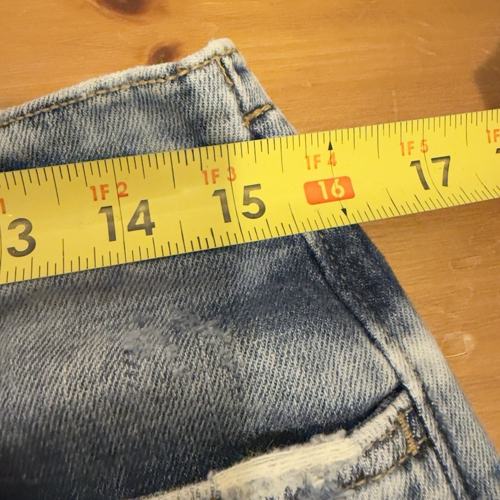 Aerie Women's Denim Shorts Distressed Elastic Back Waist Size Small - Picture 4 of 4
